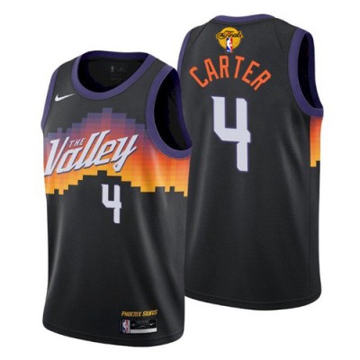 Nike Phoenix Suns #4 Jevon Carter Youth 2021 NBA Finals Bound City Edition Jersey Black